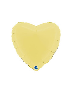 Globo corazón amarillo mate | Ducaval | ENvíos 24/48h