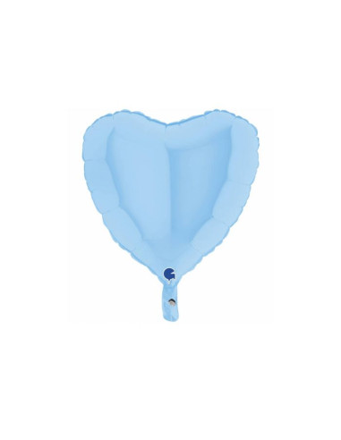 Globo corazón azul mate 46cm | Ducaval | Envíos 24/48 horas