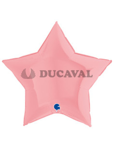 Estrella foil rosa mate 91cm