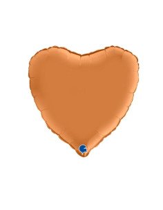 Globo foil corazón satin caramelo  46cm | Ducaval | Envíos 24/48 hora