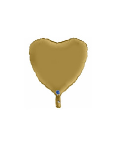 Globo foil corazón satin dorado | Ducaval | Envíos 24/48 horas