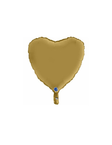 Globo foil corazón satin dorado | Ducaval | Envíos 24/48 horas