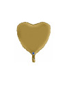 Globo foil corazón satin dorado | Ducaval | Envíos 24/48 horas