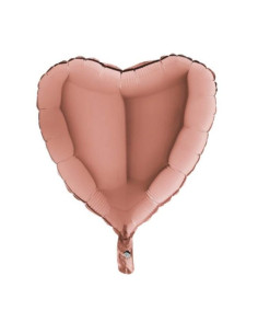 Corazon foil oro rosa 18"| Ducaval | Envías 24/48 horas 