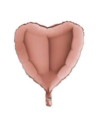 Corazon foil oro rosa 18"| Ducaval | Envías 24/48 horas 