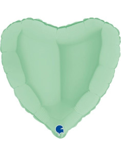 Globo corazón verde mate | Ducaval | Envíos 24/48h