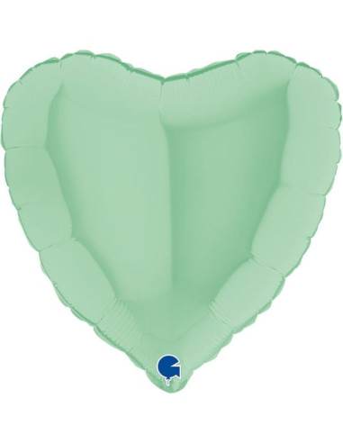 Globo corazón verde mate | Ducaval | Envíos 24/48h