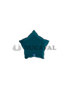 Estrella foil satín azul petróleo 18"