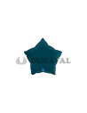 Estrella foil satín azul petróleo 18"
