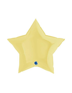 Estrella foil amarillo mate 91cm | Ducaval | Envíos 24/48 horas