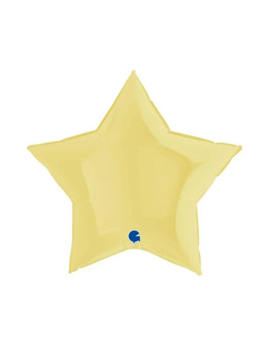 Estrella foil amarillo mate 91cm | Ducaval | Envíos 24/48 horas