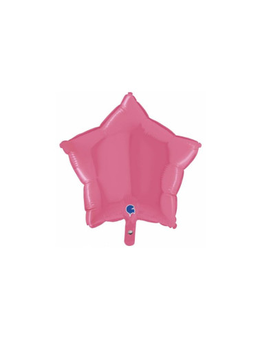 Estrella foil rosa chicle 46cm | Ducaval | Envíos 24/48 horas