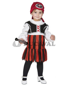 Disfraz de Pirata bebé niña