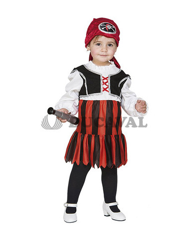 Disfraz de Pirata bebé niña