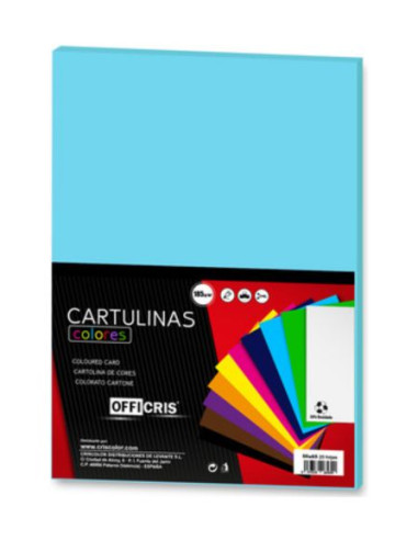 Cartulina azul 50x65cm | Ducaval | Envíos 24/48h