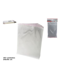 Bolsa celofan adhesivo x40 26x15 cm | Ducaval | Envías 24/48 horas 