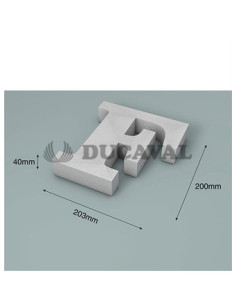 Letra F corcho 200X40mm  Ducaval envios 24/48 horas