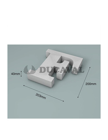 Letra F corcho 200X40mm  Ducaval envios 24/48 horas