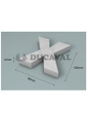 Letra X corcho 100X40mm  Disfraces Ducaval