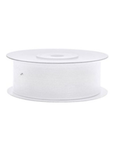 Cinta blanca chifón 2.5cm x 25m  Disfraces Ducaval