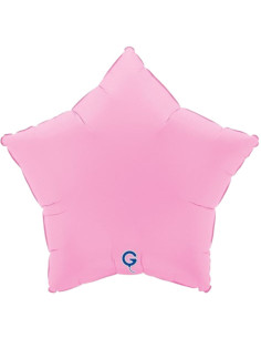 Estrella foil rosa mate 18" | Ducaval | Envíos 24/48 horas