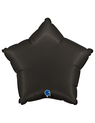 Globo foil estrella satin negro 18" | Ducaval | Envíos 24/48h