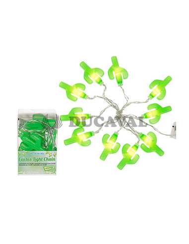 Guirnalda cactus con 10 led 1.65m