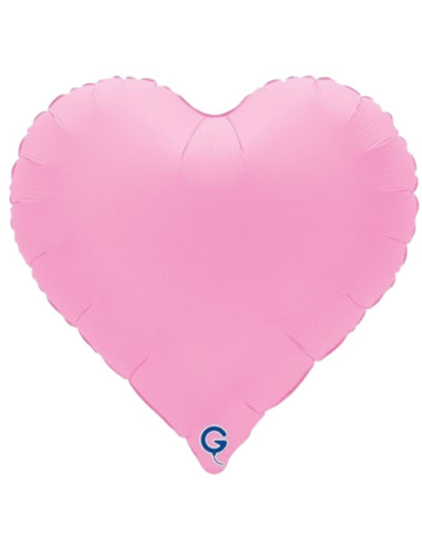 Corazón foil rosa sakura 18"  | Ducaval | Envíos 24/48h
