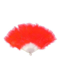 Abanico plumas rojo | Ducaval | Envíos 24/48 horas