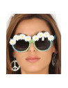 Gafas verdes con margaritas