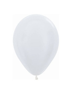 Globos látex satín blanco 30cm 50ud | Ducaval | 2448h envios
