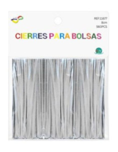 Lazos de alambre plata 8cm | Ducaval | Envías 24/48 horas 