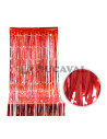 Cortina de flecos rojo 1x2m. Ducaval 2448 horas envios
