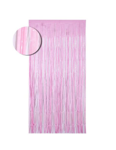 Cortina de flecos rosa pastel 1x2m | Ducaval | Envíos 24/48h