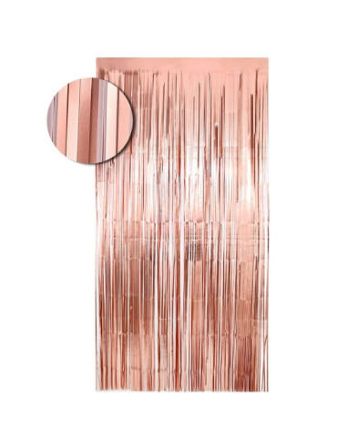 Cortina de flecos Oro Rosa Mate | Ducaval | Envías 24/48 horas 