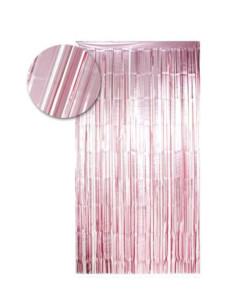 Cortina de flecos rosa mate 1x2m | Ducaval | Envíos 24/48h