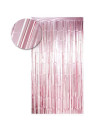 Cortina de flecos rosa mate 1x2m | Ducaval | Envíos 24/48h