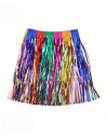 Falda tinsel multicolor de adulto 40cm.