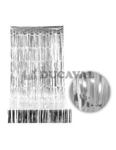 Cortina de flecos plata 1x2m.Ducaval 2448 ho envios