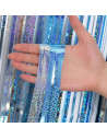 Cortina de flecos azul y plata  1 x 2mts I Ducaval I Envíos 2448hora