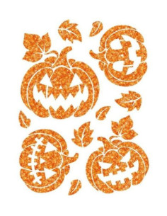 Adhesivo de Calabaza Glitter | Ducaval | Envías 24/48 horas 