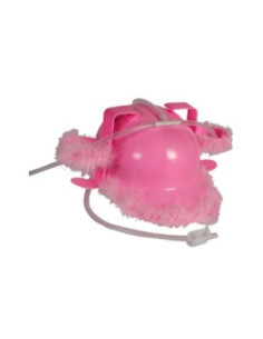 Casco de beber pelo rosa