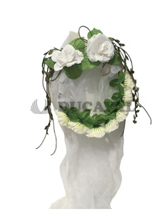 Velo blanco novia con flores | Ducaval | Envíos 24/48h