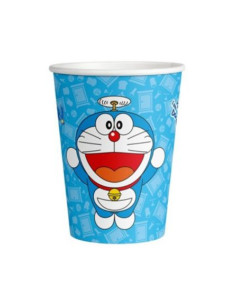 Vasos carton Doraemon 250 ml 8 ud | Ducaval | Envíos 24/48 h