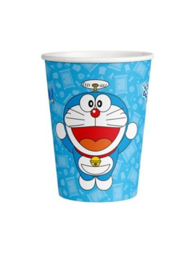 Vasos carton Doraemon 250 ml 8 ud | Ducaval | Envíos 24/48 h