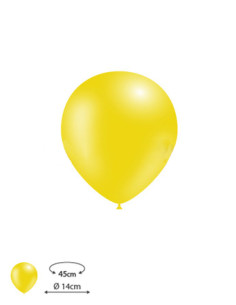 Globos látex amarillo limón 100 und. 45cm. Ducaval  Envios 2448horas