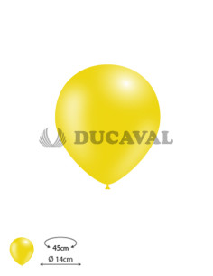 Globos látex amarillo limón 100 und. 45cm. Ducaval  Envios 2448horas