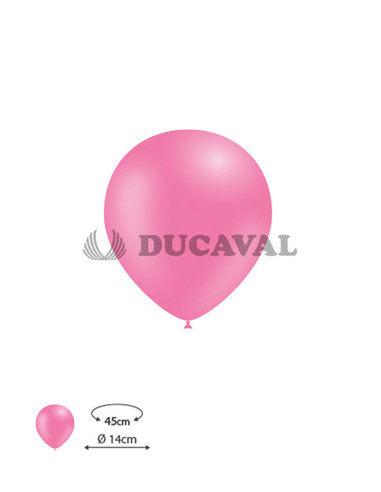 Globos látex rosa 100 und 45cm. Ducaval Envios 2448 horas