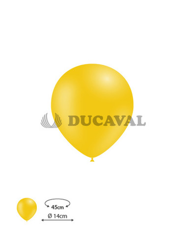 Globos látex amarillo 100 und. 45cm.