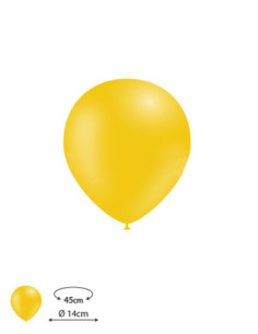 Globos látex amarillo 100 und. 45cm.